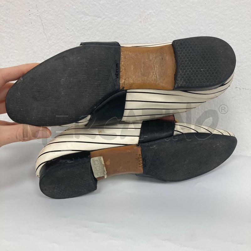 SCARPE DONNA BALLY RIGHE BIANCHE NERE FIBIA DORATA | Mercatino dell'Usato Gazzada schianno 5