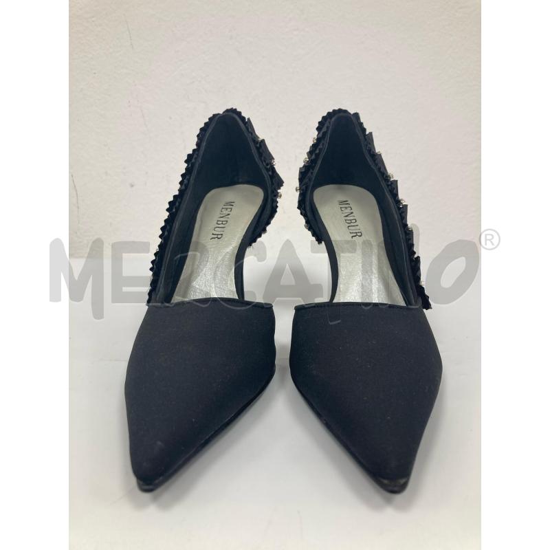SCARPE DONNA MENBUR NERE FIORELLINI LATERALI | Mercatino dell'Usato Gazzada schianno 1