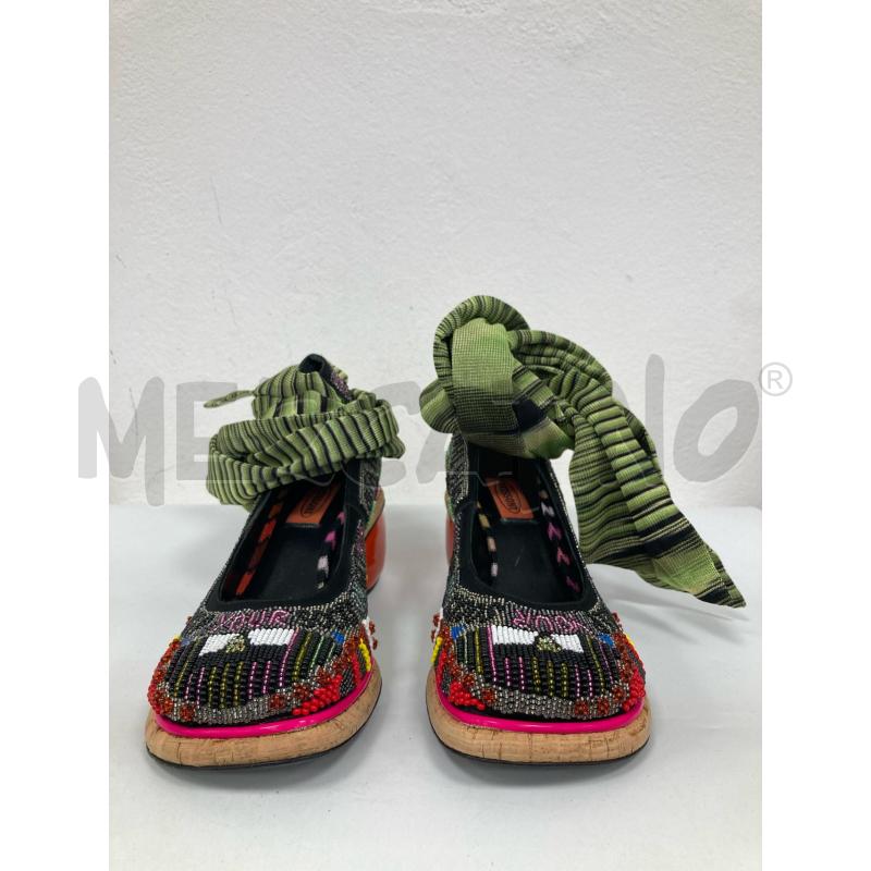 SCARPE DONNA MISSONI SFILATA PERLINE SCHIAVA VERDE TACCO ARANCIO  | Mercatino dell'Usato Gazzada schianno 2