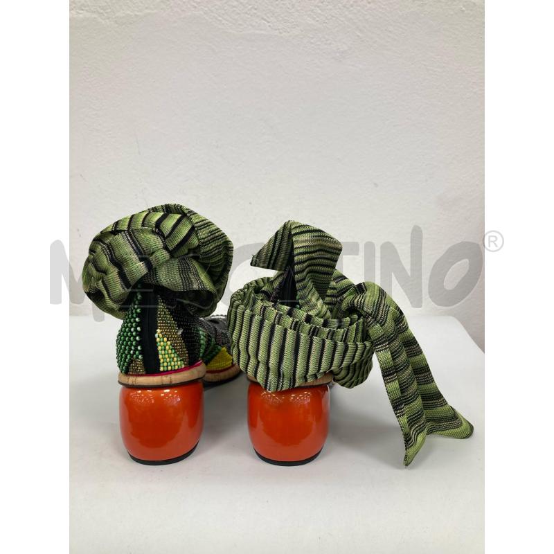 SCARPE DONNA MISSONI SFILATA PERLINE SCHIAVA VERDE TACCO ARANCIO  | Mercatino dell'Usato Gazzada schianno 3