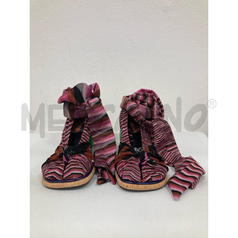 SCARPE DONNA MISSONI SFILATA ROSA NERO SCHIAVA TACCO VERDE | Mercatino dell'Usato Gazzada schianno 1