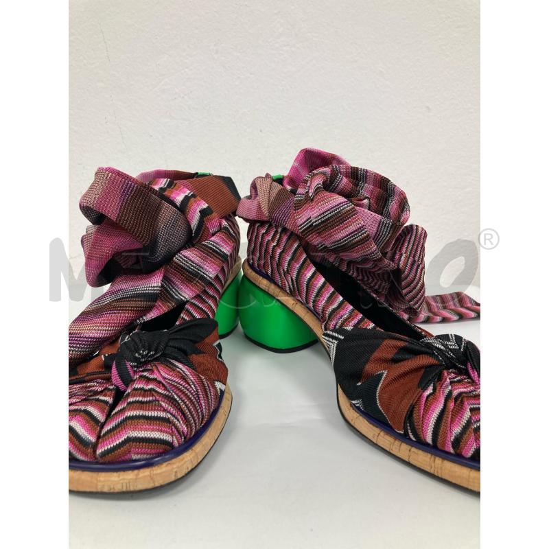 SCARPE DONNA MISSONI SFILATA ROSA NERO SCHIAVA TACCO VERDE | Mercatino dell'Usato Gazzada schianno 5