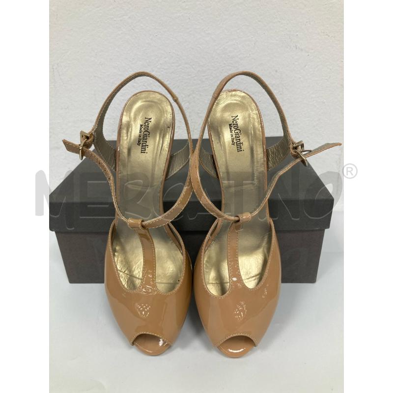 SCARPE DONNA NERO GIARDINI VERNICE NUDO PUNTA APERTA | Mercatino dell'Usato Gazzada schianno 2