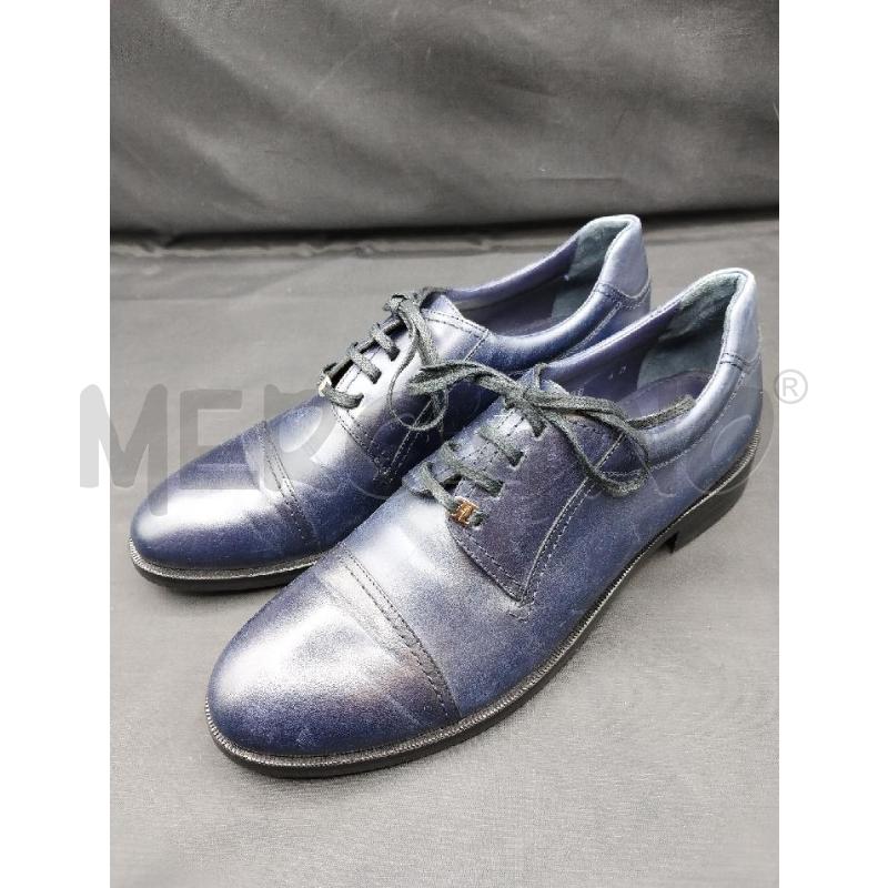 SCARPE DONNA SALVATORE FERRAGAMO DERBY BLU PELLE | Mercatino dell'Usato Gazzada schianno 2