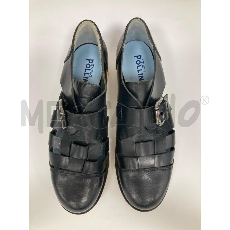 SCARPE DONNA STUDIO POLLINI NERE SUOLA GIALLA | Mercatino dell'Usato Gazzada schianno 1