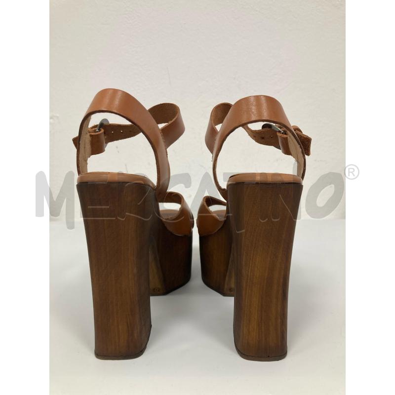 SCARPE DONNA WINDSOR SMITH PELLE MARRONI TACCO LEGNO | Mercatino dell'Usato Gazzada schianno 3