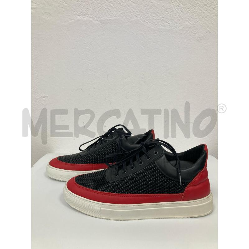 SCARPE UOMO BARNEYS NERE ROSSE | Mercatino dell'Usato Gazzada schianno 1