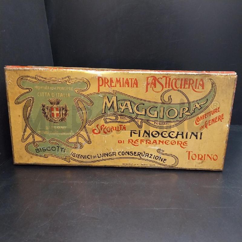 SCATOLA LATTA D'EPOCA PASTICCERIA MAGGIORA | Mercatino dell'Usato Gazzada schianno 1