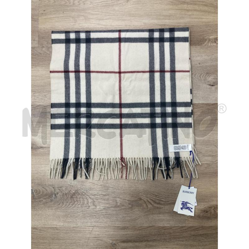 SCIARPA BURBERRY PANNA CARTELLINO | Mercatino dell'Usato Gazzada schianno 1