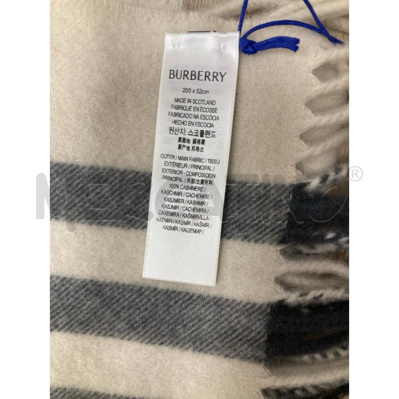 SCIARPA BURBERRY PANNA CARTELLINO | Mercatino dell'Usato Gazzada schianno 2