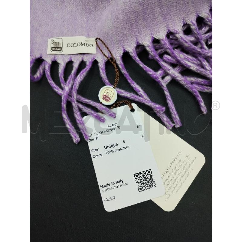 SCIARPA DONNA COLOMBO VIOLA CARTELLINO | Mercatino dell'Usato Gazzada schianno 2