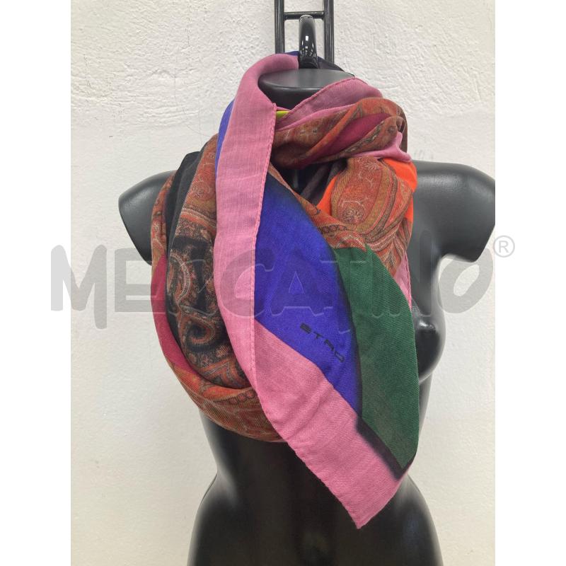 SCIARPA DONNA ETRO BORDO ROSA PICCOLO DIFETTO | Mercatino dell'Usato Gazzada schianno 1