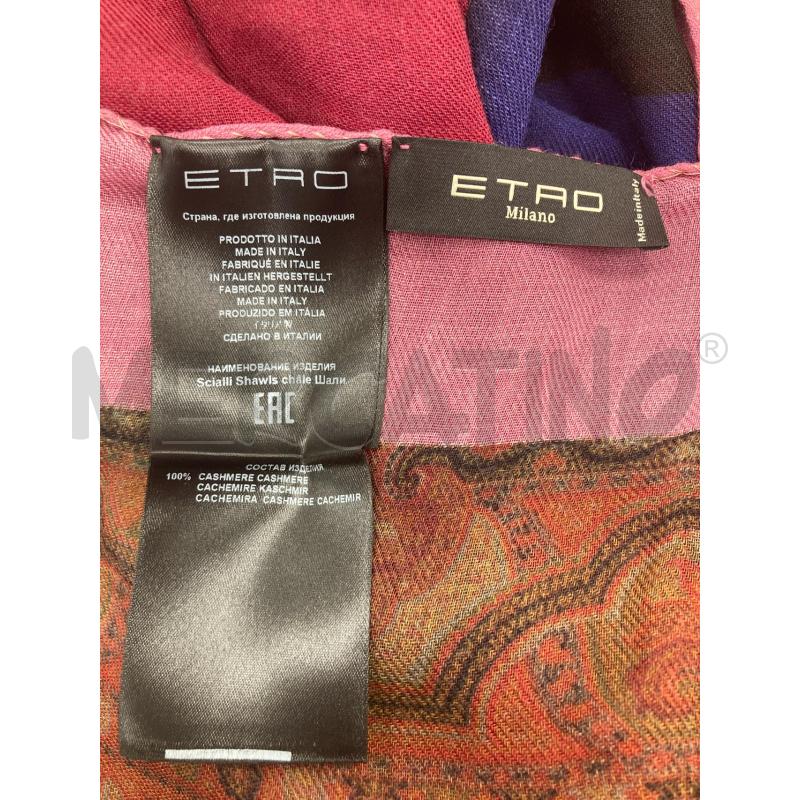 SCIARPA DONNA ETRO BORDO ROSA PICCOLO DIFETTO | Mercatino dell'Usato Gazzada schianno 2