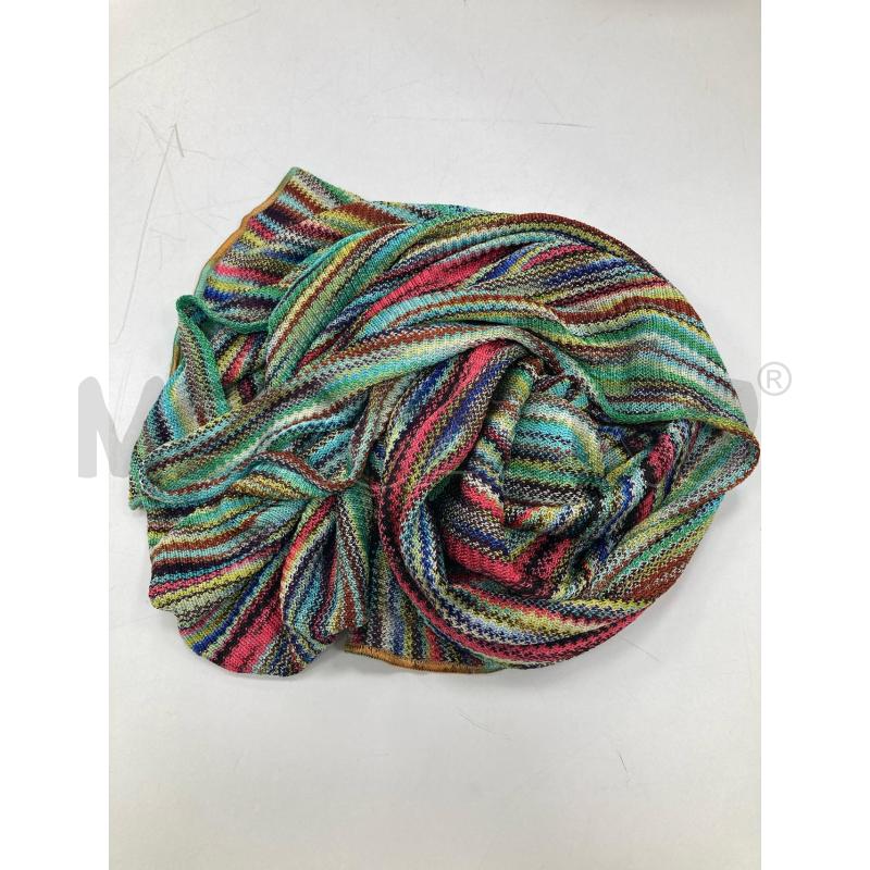 SCIARPA DONNA MISSONI RIGHE VERDI FUXIA MARRONE | Mercatino dell'Usato Gazzada schianno 2