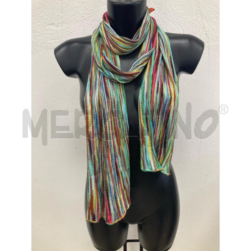 SCIARPA DONNA MISSONI RIGHE VERDI FUXIA MARRONE | Mercatino dell'Usato Gazzada schianno 4