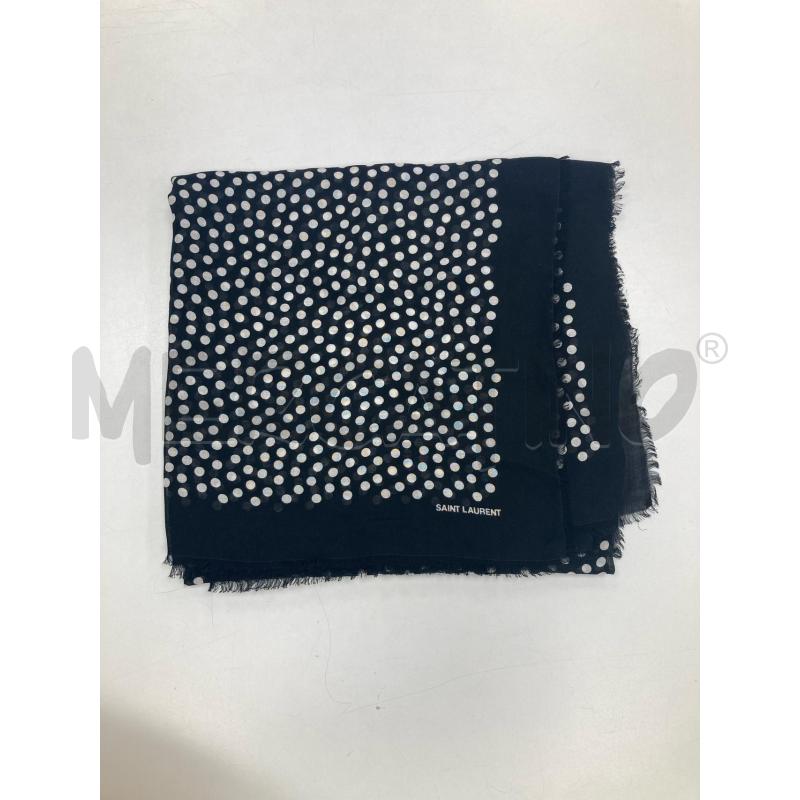 SCIARPA DONNA SAINT LAURENT NERA POIS BIANCHI | Mercatino dell'Usato Gazzada schianno 1