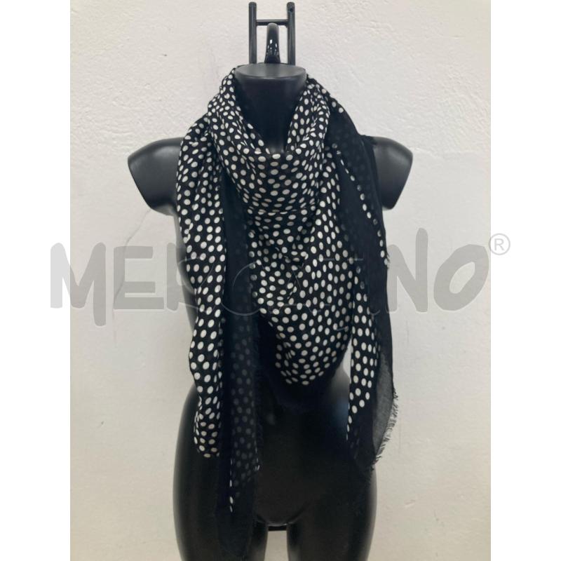 SCIARPA DONNA SAINT LAURENT NERA POIS BIANCHI | Mercatino dell'Usato Gazzada schianno 4
