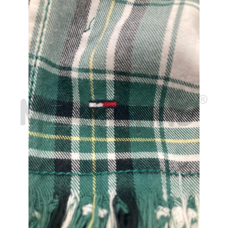 SCIARPA UOMO HILFIGER DENIM CHECK BIANCO VERDE | Mercatino dell'Usato Gazzada schianno 4