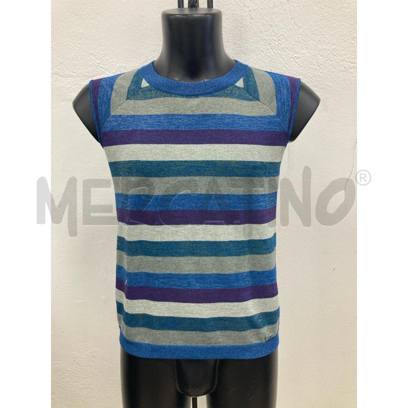 SMANICATO DONNA PPAUL&SHARK RIGHE BLU VERDI VIOLA | Mercatino dell'Usato Gazzada schianno 1