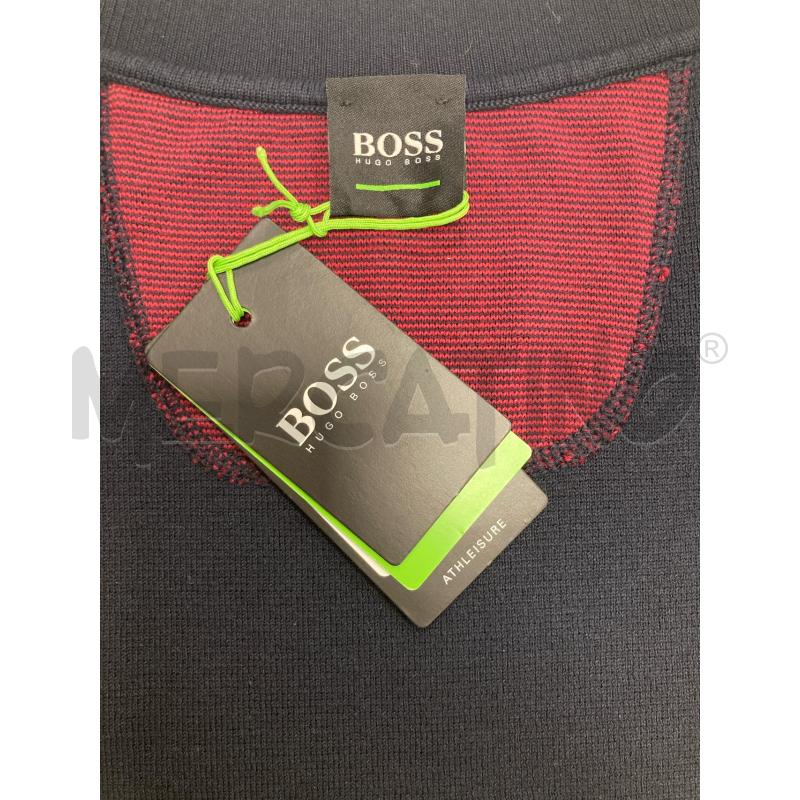 SMANICATO UOMO HUGO BOSS BLU SCRITTA ROSSA | Mercatino dell'Usato Gazzada schianno 4
