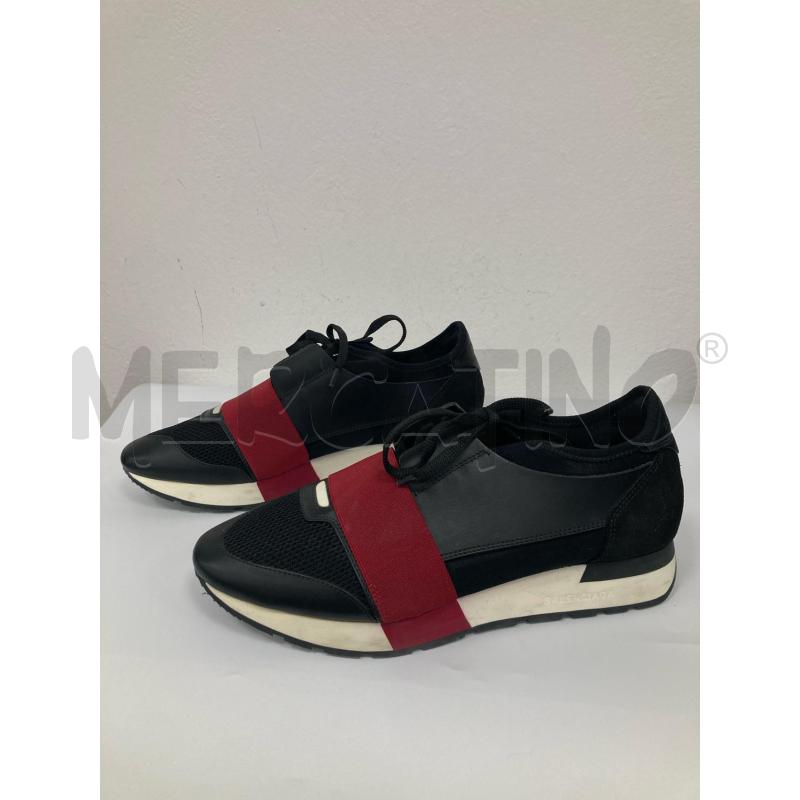 SNEAKERS BALENCIAGA NERE FASCIA ROSSA  | Mercatino dell'Usato Gazzada schianno 1