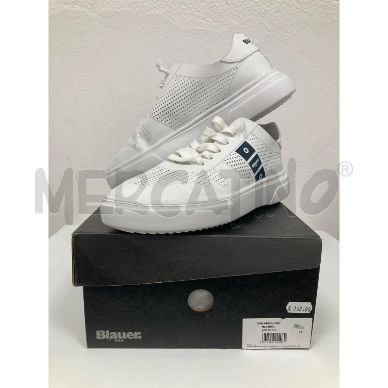 SNEAKERS BLAUER BIANCHE TRAFORATE | Mercatino dell'Usato Gazzada schianno 1