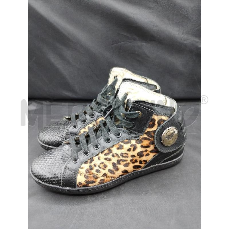 SNEAKERS DONNA BARONS PAPILLOM NERO INSERTO CAVALLINO LEOPARDATO | Mercatino dell'Usato Gazzada schianno 1