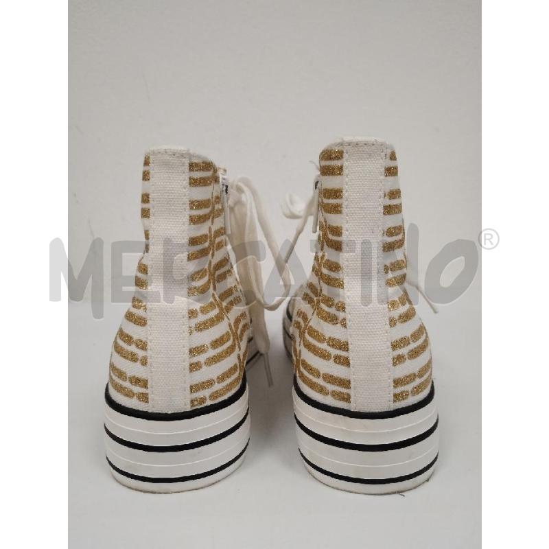 SNEAKERS DONNA FORNARINA BIANCHE DISEGNO ORO | Mercatino dell'Usato Gazzada schianno 3