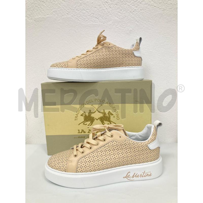 SNEAKERS DONNA LA MARTINA BEIGE TRAFORATE | Mercatino dell'Usato Gazzada schianno 1