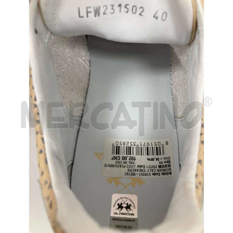 SNEAKERS DONNA LA MARTINA BEIGE TRAFORATE | Mercatino dell'Usato Gazzada schianno 5