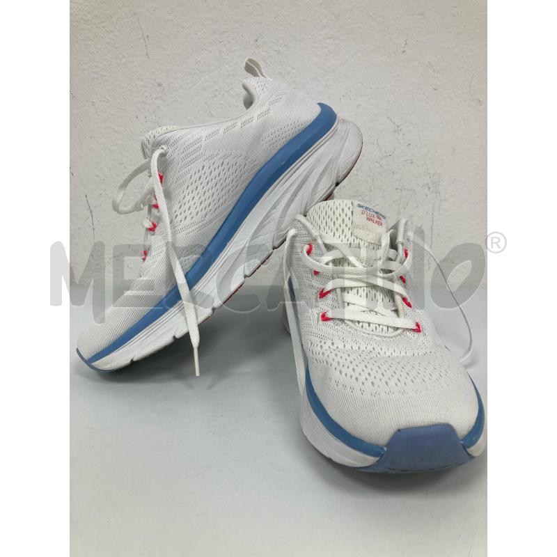 SNEAKERS DONNA SKECHERS BIANCE AZZURRE | Mercatino dell'Usato Gazzada schianno 1