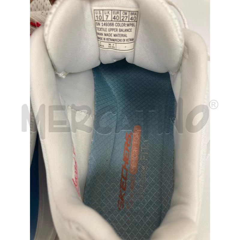 SNEAKERS DONNA SKECHERS BIANCE AZZURRE | Mercatino dell'Usato Gazzada schianno 4