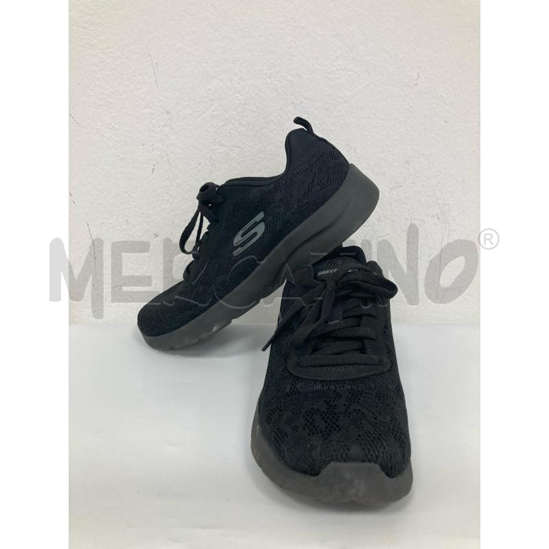 SNEAKERS DONNA SKECHERS NERE PIZZO | Mercatino dell'Usato Gazzada schianno 1