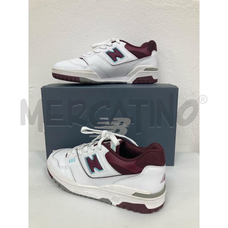 SNEAKERS UOMO NEW BALANCE BIANCHE BORDEAUX | Mercatino dell'Usato Gazzada schianno 1