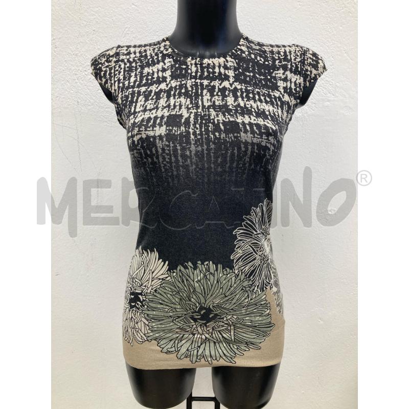 SOTTO GIACCA ROBERTO CAVALLI NERO BEIGE FIORI SALVIA | Mercatino dell'Usato Gazzada schianno 1
