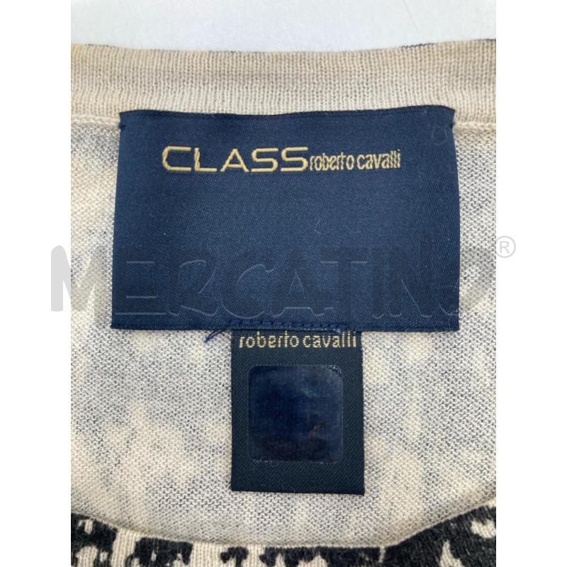 SOTTO GIACCA ROBERTO CAVALLI NERO BEIGE FIORI SALVIA | Mercatino dell'Usato Gazzada schianno 3