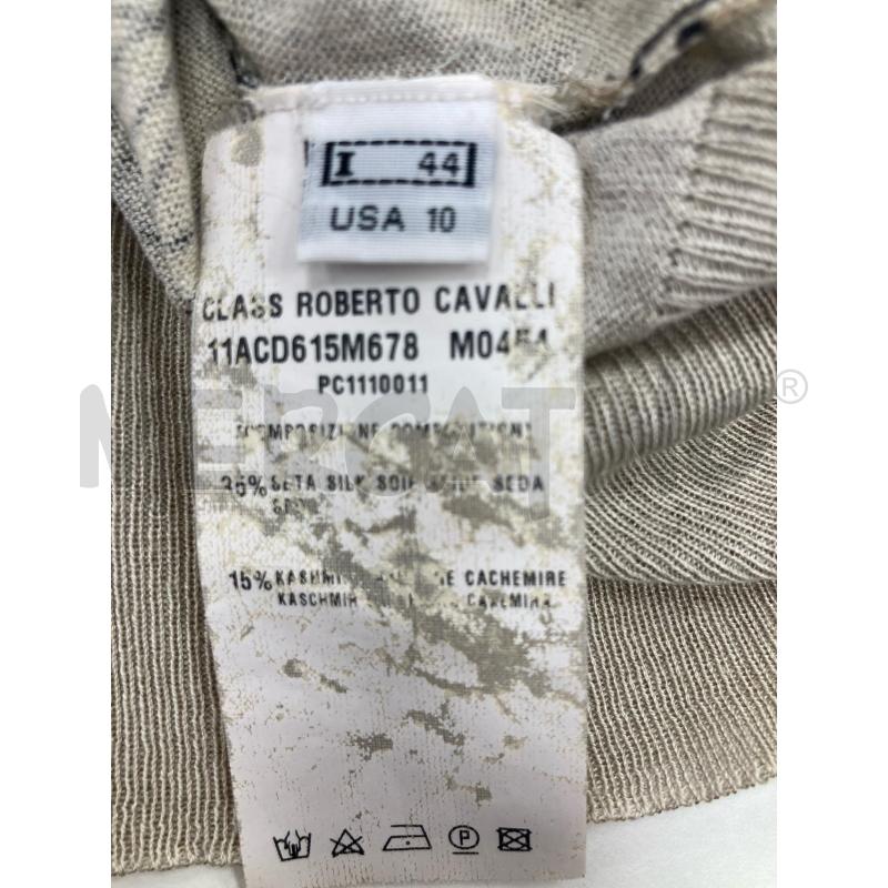 SOTTO GIACCA ROBERTO CAVALLI NERO BEIGE FIORI SALVIA | Mercatino dell'Usato Gazzada schianno 4