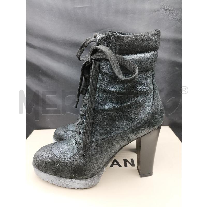 STIVALETTI DONNA HOGAN NERO SPALMATO STRINGATI | Mercatino dell'Usato Gazzada schianno 2