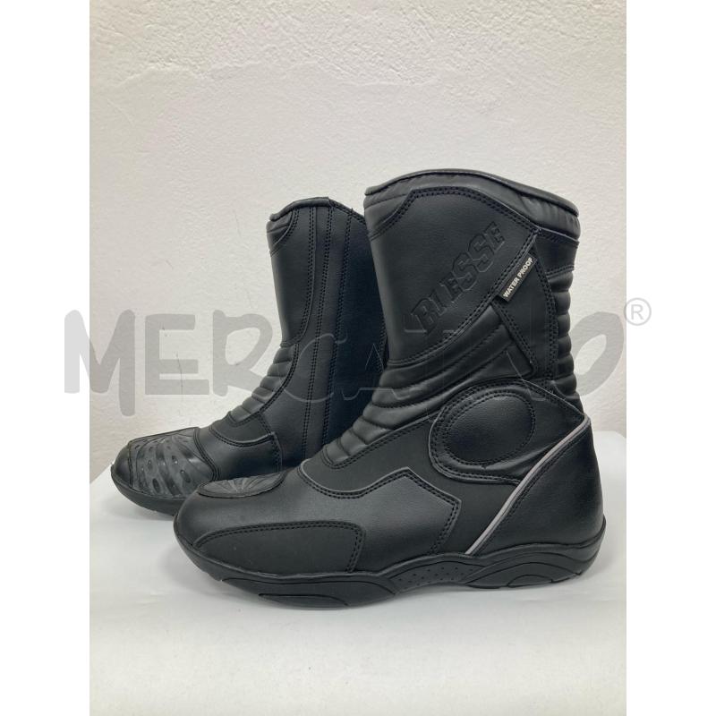 STIVALETTI UOMO MOTO PELLE NERI BI ESSE | Mercatino dell'Usato Gazzada schianno 1