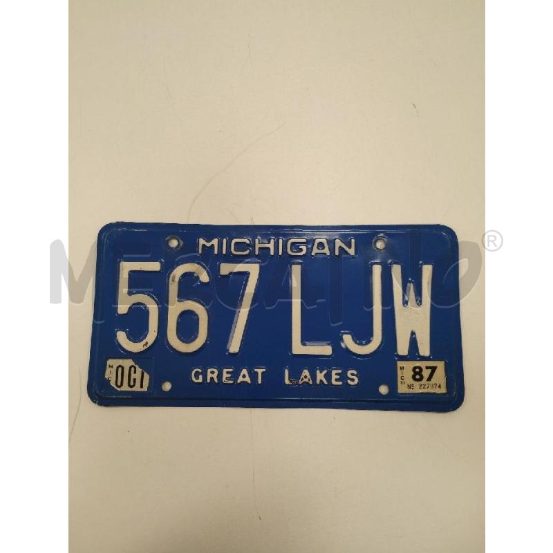 TARGA METALLO MICHIGAN GREAT LAKES | Mercatino dell'Usato Gazzada schianno 1