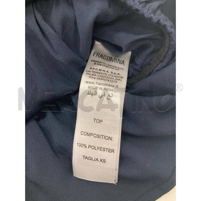 TOP FRACOMINA BLU PERLINE CARTELLINO | Mercatino dell'Usato Gazzada schianno 4