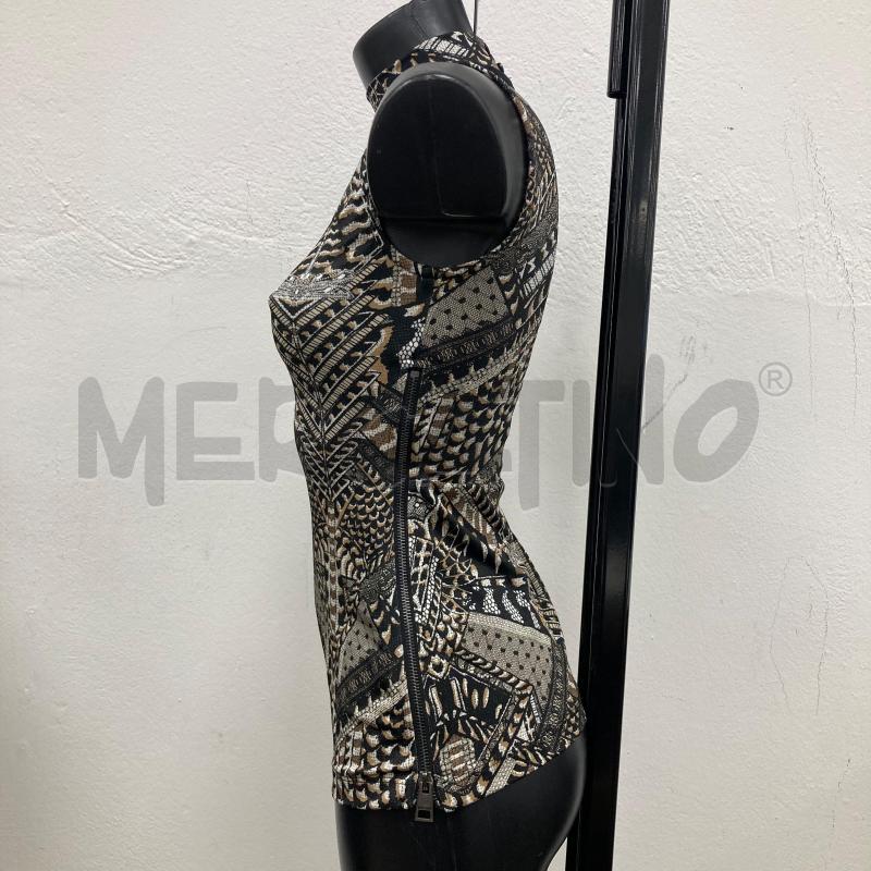 TOP JUST CAVALLI DISEGNO NERO BEIGE | Mercatino dell'Usato Gazzada schianno 2