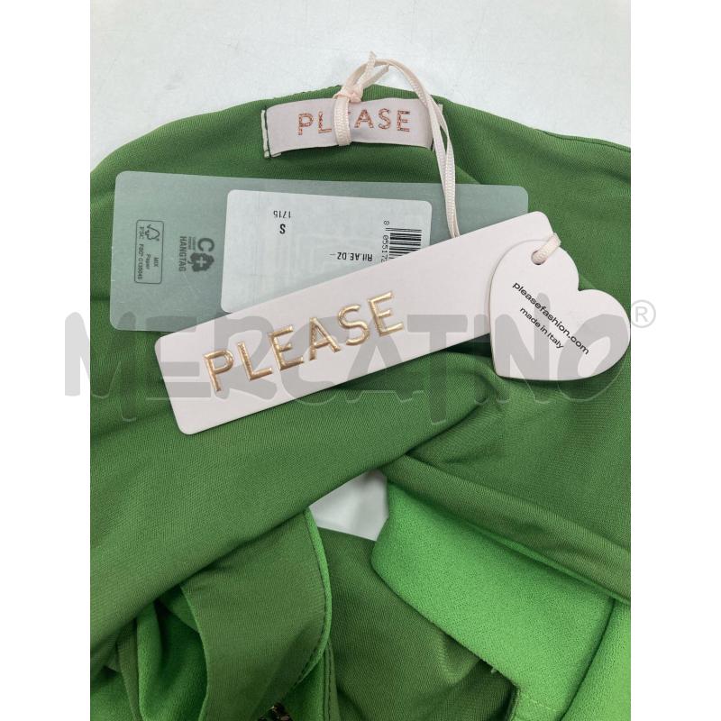 TOP PLEASE VERDE BOTTONI DORATI CARTELLINO | Mercatino dell'Usato Gazzada schianno 5