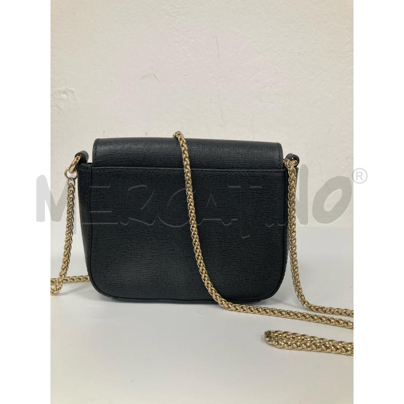 TRACOLLA DONNA FURLA PELLE NERA TRACOLLA DORATA | Mercatino dell'Usato Gazzada schianno 2