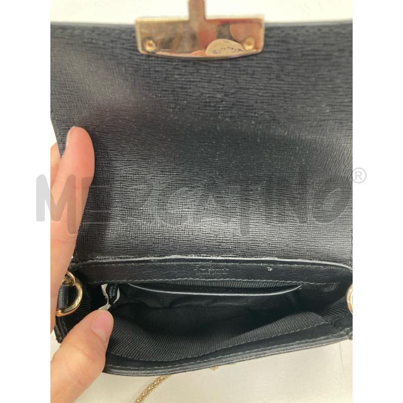 TRACOLLA DONNA FURLA PELLE NERA TRACOLLA DORATA | Mercatino dell'Usato Gazzada schianno 5