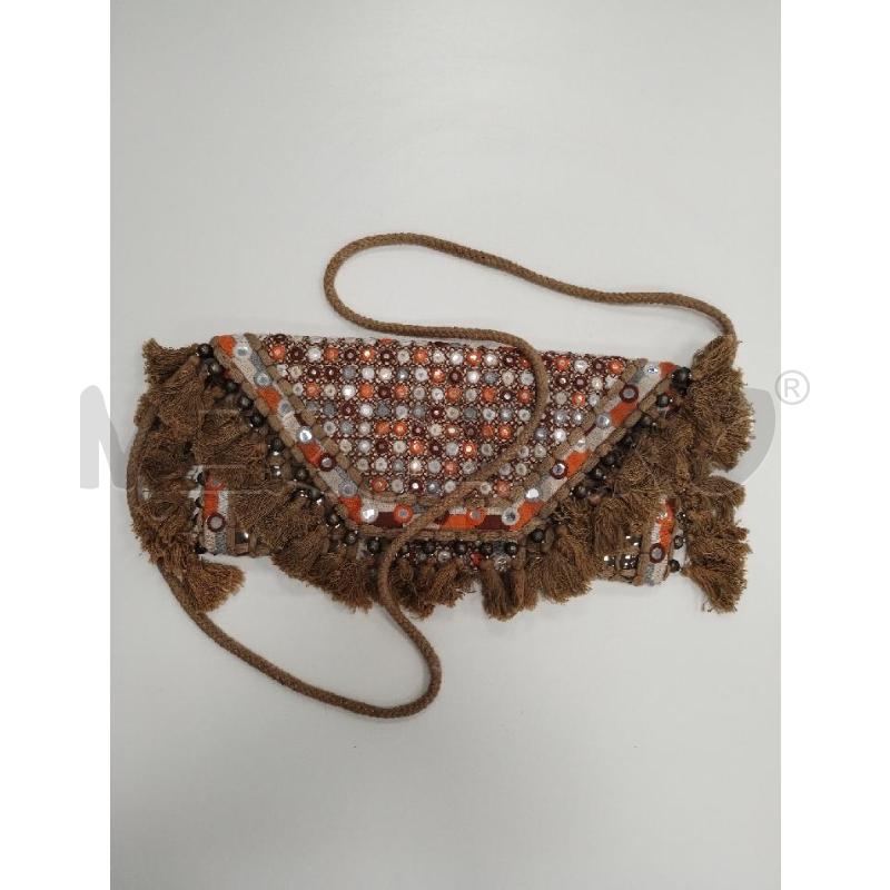 TRACOLLINA DONNA IBBAN BEIGE NAPPINE RICAMI ARANCIO BIANCHI MARRONI | Mercatino dell'Usato Gazzada schianno 1