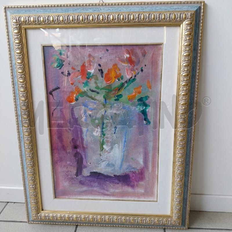 TRECCANI OLIO SU TELA VASO CON FIORI 35X50 | Mercatino dell'Usato Gazzada schianno 4