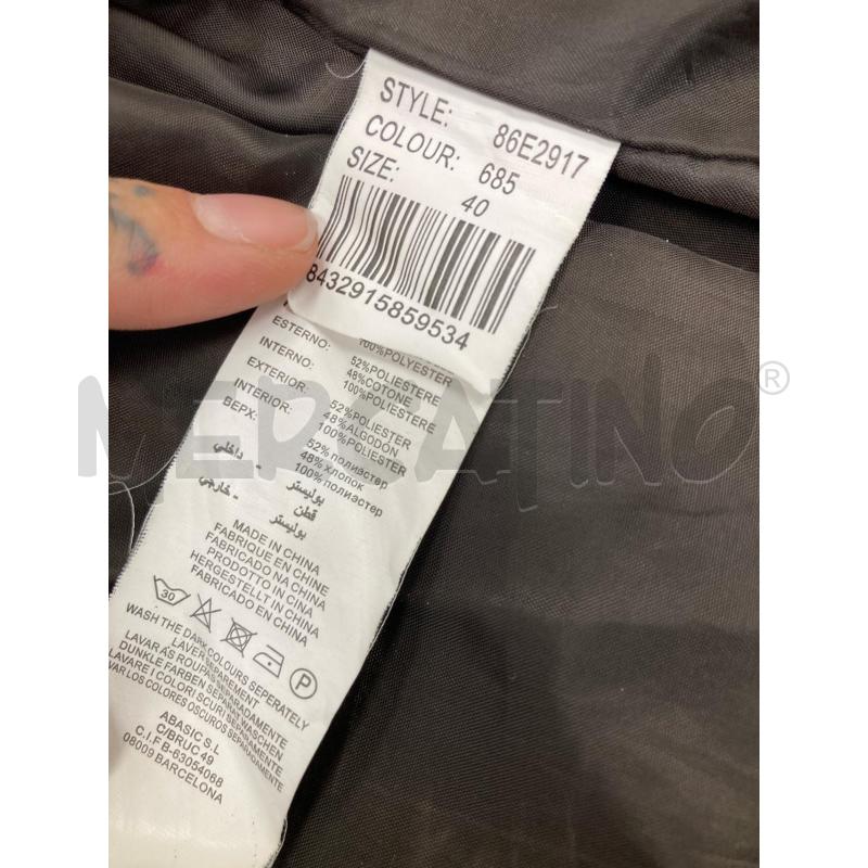 TRENCH DONNA DESIGUAL MARRONE SCRITTE NERE | Mercatino dell'Usato Gazzada schianno 4