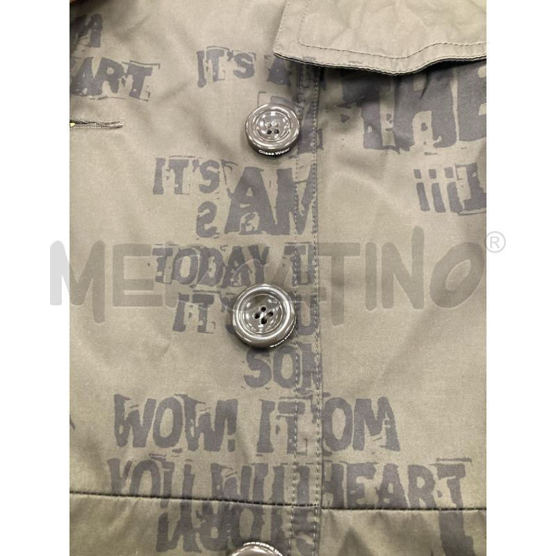 TRENCH DONNA DESIGUAL MARRONE SCRITTE NERE | Mercatino dell'Usato Gazzada schianno 5