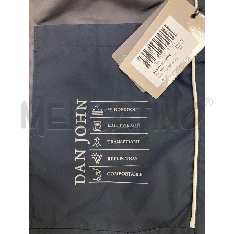 TRENCH UOMO DAN JOHN BLU CARTELLINO ANTIVENTO | Mercatino dell'Usato Gazzada schianno 4